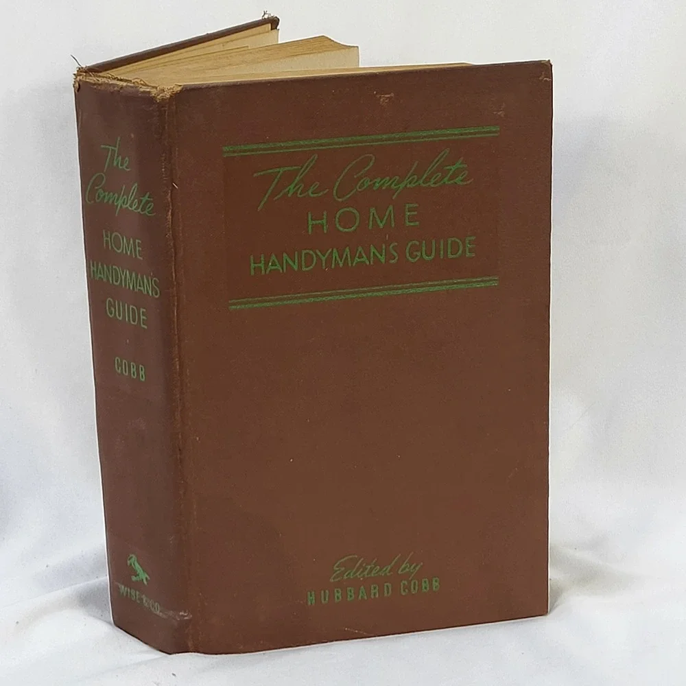 1948 The Complete Home Handyman's Guide Hubbard Cobb Vintage Hardcover Book DIY